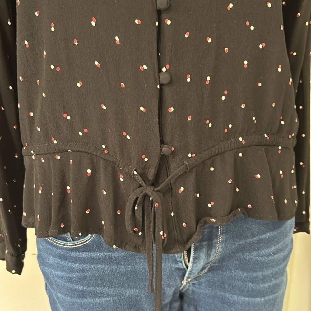 Rails Top Beaux Black Off Set Dot Button Front Bl… - image 4